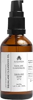 Suganda Squalane Cleansing Oil | Pore-Cleansing & Help remove Blackhead | Non-Drying Makeup Remover | Removes Sunscreen & Waterproof Makeup | Acne-Safe | Squalane + Vitamin E | 50ml