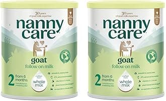 Nannycare Goat Based Follow On Milk – Stage 2 (6–12 Months) | Baby Powder from Whole Goats Milk | Nutritionally Complete Formula for Combination or Bottle Feeding – 800g - Pack of 2