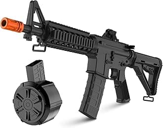 Electric Gel Blaster Toys,Manual and Automatic Splat-Blaster Includes Drum and Goggles with 120 Feet for Outdoor Team Game,Ages 14+,Black