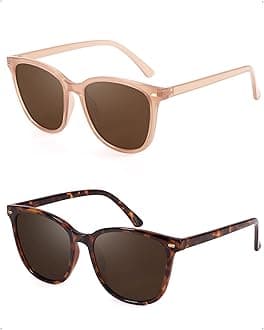 FIMILU2 Packs Sunglasses for Women Polarized UV400 Protection Lens Big Frame Fashion Glasses Trendy Stylish Shade