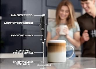 Zulay Premium French Press Coffee Pot and Milk Frother Set - (8 Cups, 34 oz) Coffee Press Glass Carafe with Powerful Double-Mesh Stainless Steel Filter System for Filtering Out Fine Coffee Grounds