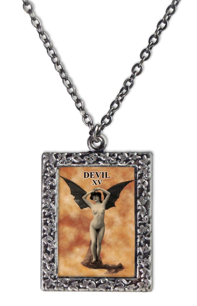 Devil Tarot Card Necklace