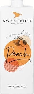 Sweetbird Peach Ice Blended Flavored Smoothie Mix 1 Liter (Vegan, GMO Free, All Natural)