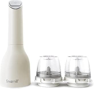 Award-Winning Battery Operated Salt and Pepper Grinder Set - Adjustable Coarseness, Ceramic Grinding Elements, LED Light, 2 Quick-Change ProPlus Pods - Perfect for Home Cooking & Gifting