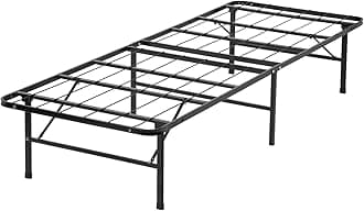 FDW Black Metal Bed Frame Platform Twin Size 14 Inch Heavy Duty Steel Box Spring Mattress Foundation with Storage