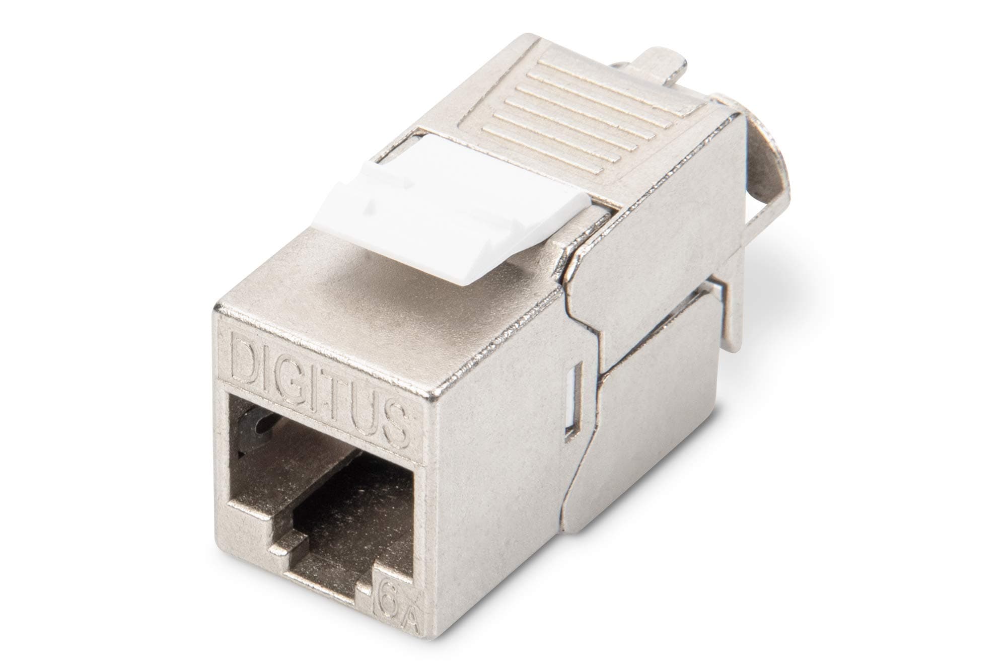 DIGITUS Keystone module Cat-6A Shielded - 1 piece - RJ45 socket - 500 MHz 10GBase-T - AWG 26-22 - Design compatible - With cable tie - Tool-free installation
