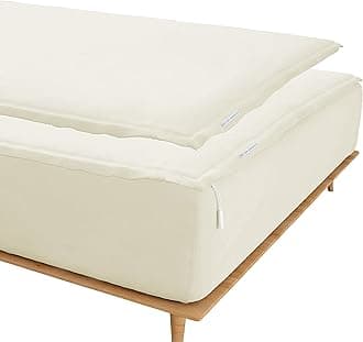 Zip On Sheets™ Zipper Fitted Sheet Full Size - Upto 16” Inch Deep Pockets - Includes 1 Fitted Sheet Base & 2 Zip-On Sheets - Easy to Use, Sateen Cotton 500 TC Fitted Sheet - Ivory