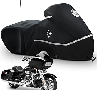 Motorcycle Cover Storage for Touring Models Harley Davidson Road King,Road Glide,Street Glide, Electra Glide,Heritage Classic,Low Rider-ST,and Most Motorcycles Black