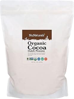 NuNaturals Organic Fairtrade Certified Cocoa Powder, Premium Dutch-Process For Drinking and Baking, 5lb