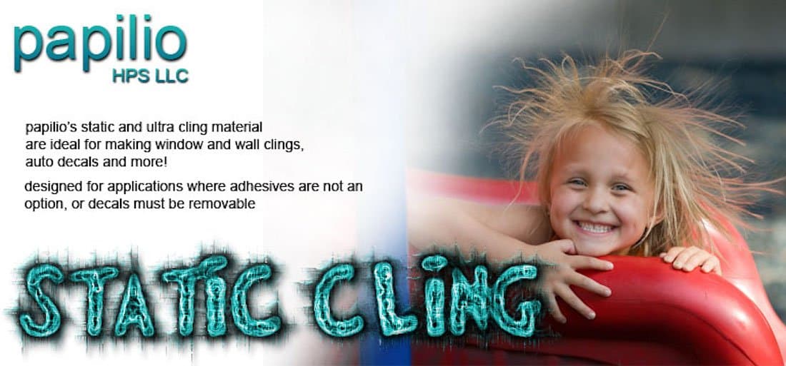 Papilio Laser Clear Static Cling, 5 Sheets