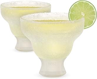 HOST Glass Freeze Insulated Gel Chiller, Double Wall Frozen Cocktail, Set of 2 Cups, One Size