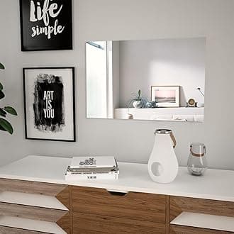 vidaXL Wall Mirror 60x40cm Rectangular Glass Vanity Makeup Dressing Decor