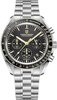 Pagani Design 1701 V3 Men's Chronograph Quartz Dial 40mm VK63 Movement Stainless Steel Mirror Sapphire Watch 100 Metre Water Resistant Sports Watch