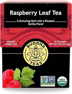 Organic Raspberry Leaf Tea - Herbal Tea - For Health & Wellbeing - With Vitamins, Antioxidants & Calcium - Clean Ingredients - Caffeine Free - OU Kosher - 18 Tea Bags (Pack of 1)