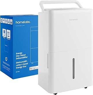 hOmeLabs 1,800 Sq. Ft Energy Star Dehumidifier – 25 Pint, High-Efficiency Moisture Removal for Home, Bedroom, Bathroom & Medium Rooms – Powerful Humidity Control, Quiet & Portable with Auto Shut-Off
