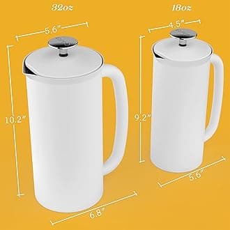 Espro 18168 French Press P7 Coffee Stamping Jug with Thermos Function, 950 ml, White, Stainless Steel