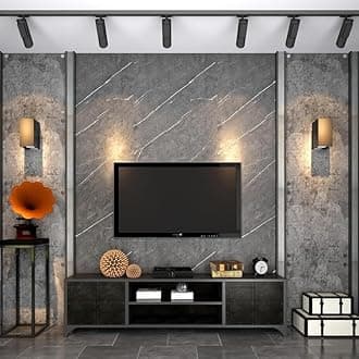 Starlite Enterprises Self Adhesive Wallpaper for Living Room, Sofa Background Decal, Door, Cupboard, Fridge, Wall, Tabletop, Floor & Etc Interior & Renovation Project(Grey Design ,2 x 25 Feet)