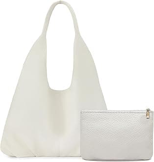 NIUEIMEE ZHOUSlouchy Hobo Bags for Women Retro Vegan Leather Shoulder Handbags with Coin Purse