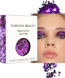 KARIZMA Bewitched Body Glitter. 10g Chunky Face, Hair, Eye and Body for Women. Rave, Festival Accessories, Cosmetic Makeup. Loose Set