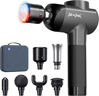Bob and Brad X6 Pro Max Massage Gun with Heat-Cold and Metal Head, FSA/HSA Eligible, Percussion Deep Tissue Massager Gun for Athletes, Electric Muscle Massage Gun with 6 Replacements