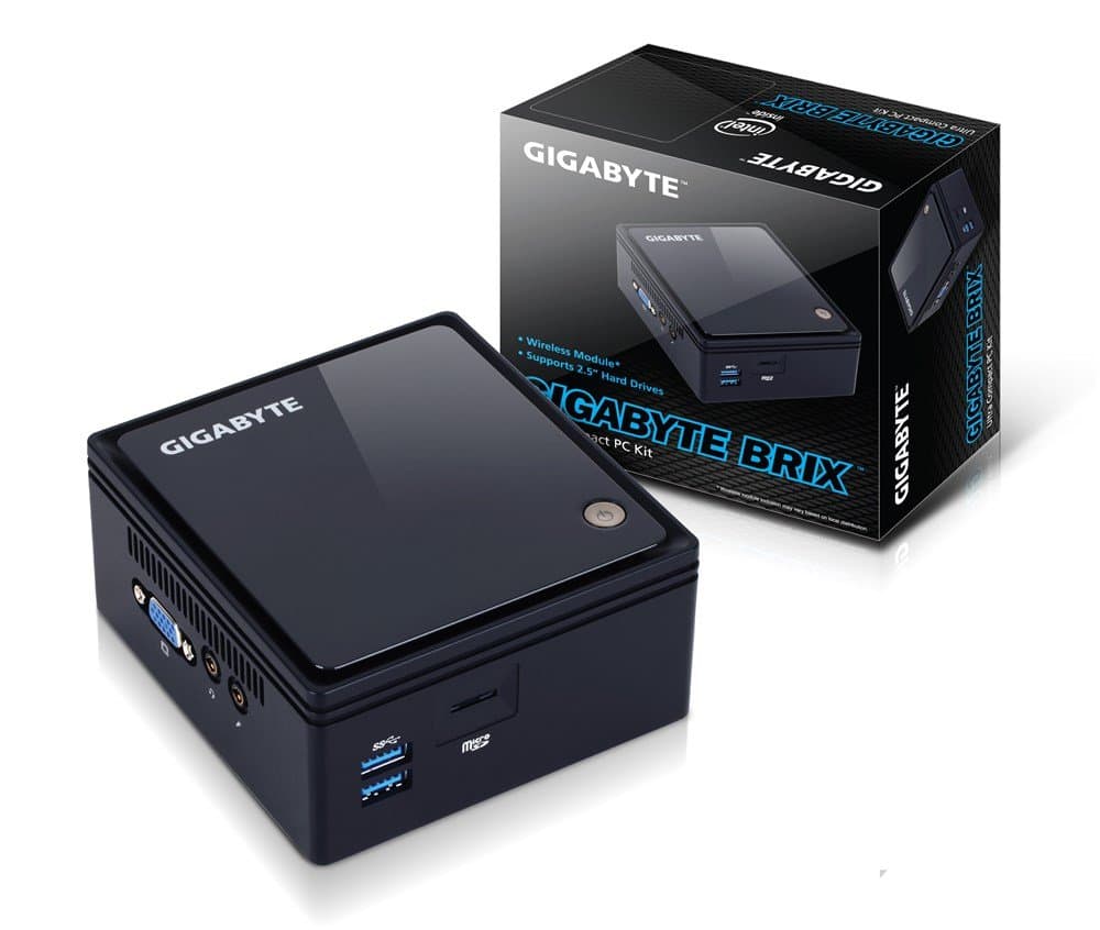 Gigabyte Brix BACE-3150 Ultra Compact Barebone PC (Intel Celeron N3150, 1 x SATA, 1 x DDR3L, USB 3.0, IEEE 802.11 AC, Dual Band Wi-Fi and Bluetooth 4.0)