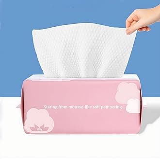 Disposable Face Towel Face Cloths for Washing Soft Cotton Dry Wipes Facial Cloths Towelettes for Washing and Drying, 100 Count Facial Tissue for Cleansing, Skincare and Makeup Remover