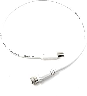 Maincore 50cm long F Type Connector Male to RF Male Plug 75Ohms Coaxial Cable Lead/TV Aerial Antenna cord (Available in 0.50m, 1m, 2m) (0.50m)