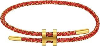 Bracelets for Women Adjustable Charm Bracelet, 18k Gold-plated Buckle Design Titanium Steel Wire Rope Women's Gift Jewelry