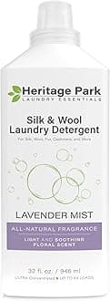 Heritage Park Silk & Wool All-Natural Lavender Mist Scent, pH-Neutral Laundry Detergent – Enzyme-Free, Concentrated Up to 64 loads (32 fl oz)