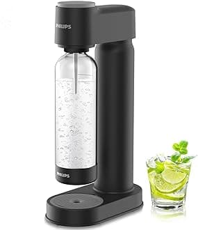 Sparkling Water Maker Soda Maker Soda Streaming Machine Quick Twist for Easy Install, 1L Carbonating Bottle, Soda Water Maker, Compatible with 60L CO2 Carbonator(NOT Included), ADD4901BKOQ/37