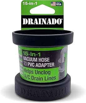 Multi Vacuum Hose to PVC Pipe Adapter - Help Unclog A/C Drain Lines Effortlessly - No More Reducers, Duct Tape or Makeshift Tools - Compatible with Various Vacuum Hoses and PVC Pipes Sizes