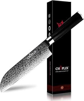 Obsidian Series 7-inch Utility Knife - Professional Chef Knives with Ultra Sharp 67 Layer Damascus Steel Blades, Ergonomic G10 Handles for Precision Cutting, Home Cooking, Chopping & Kitchen Utility