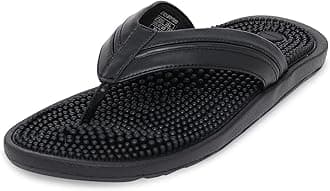 Kenkoh Premium Acupressure & Reflexology Massage Slippers For Men And Women Japanese Technology Flip Flops With Massaging Nodules Cushioning System & Orthotic Arch Support (Zori)