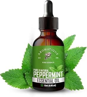 - Aromatique Peppermint Essential Oil | 100% Pure & Natural Multipurpose Oil for Hair, Skin & Aromatherapy | 15ml