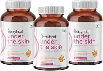 - Under The Skin L-Glutathione 250mg Hyaluronic Acid Vitamin C Sea Buckthorn Omega 3679 Vegan Skin Supplement for Women | Face Capsules for Glowing Skin | Collagen Booster, Hydration & Anti-Ageing Support | 90 Capsules