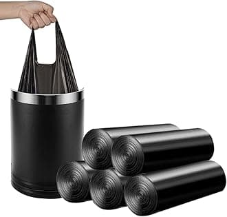 4 Gallon Trash Bags 270 Counts Handle Garbage Bags Trash Can liners Bathroom,...