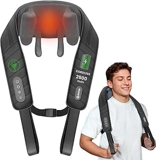 COMFIERWireless Neck Massager with Heat, 4D Kneading Neck and Shoulder Massager
