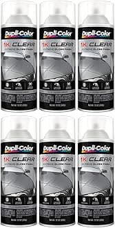 Duplicolor 1K Clear Extreme Gloss Finish Spray Paint (12 oz) - 6 Pack