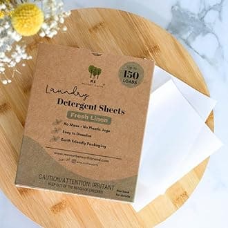 ME Mother Earth Laundry Detergent Sheets Essential for Travel, No Mess, Space Saving, Convenient, Concentrated, Liquidless, Hypoallergenic, Plastic-Free, Eco-Friendly (Fresh Linen 150 Loads)