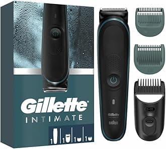 Gillette SkinFirst Men's i5 Intimate Trimmer with Lifetime Sharp Blades, Waterproof, Wireless for Wet and Dry Use
