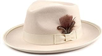 Fedora Hats for Men & Women Wide Brim Felt Hat Dress Panama Trilby Hats