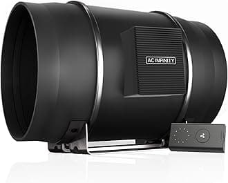 AC Infinity CLOUDLINE PRO S12, Quiet 12” Inline Duct Fan with Speed Controller - EC Motor Ventilation Exhaust Fan for Heating Cooling Booster, Grow Tents, Hydroponics