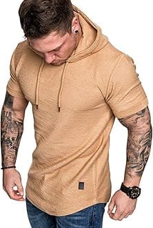 Mens Fashion Athletic Hoodies Sport Sweatshirt Solid Color Fleece Pullover