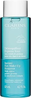 Clarins Instant Eye Make-Up Remover | Bi-Phase Remover For Heavy and Waterproof Eye Make-Up | Cleanses, Softens, Hydrates | Conditions Lashes | Ophthalmologist Tested | All Skin Types | 4.2 Ounces
