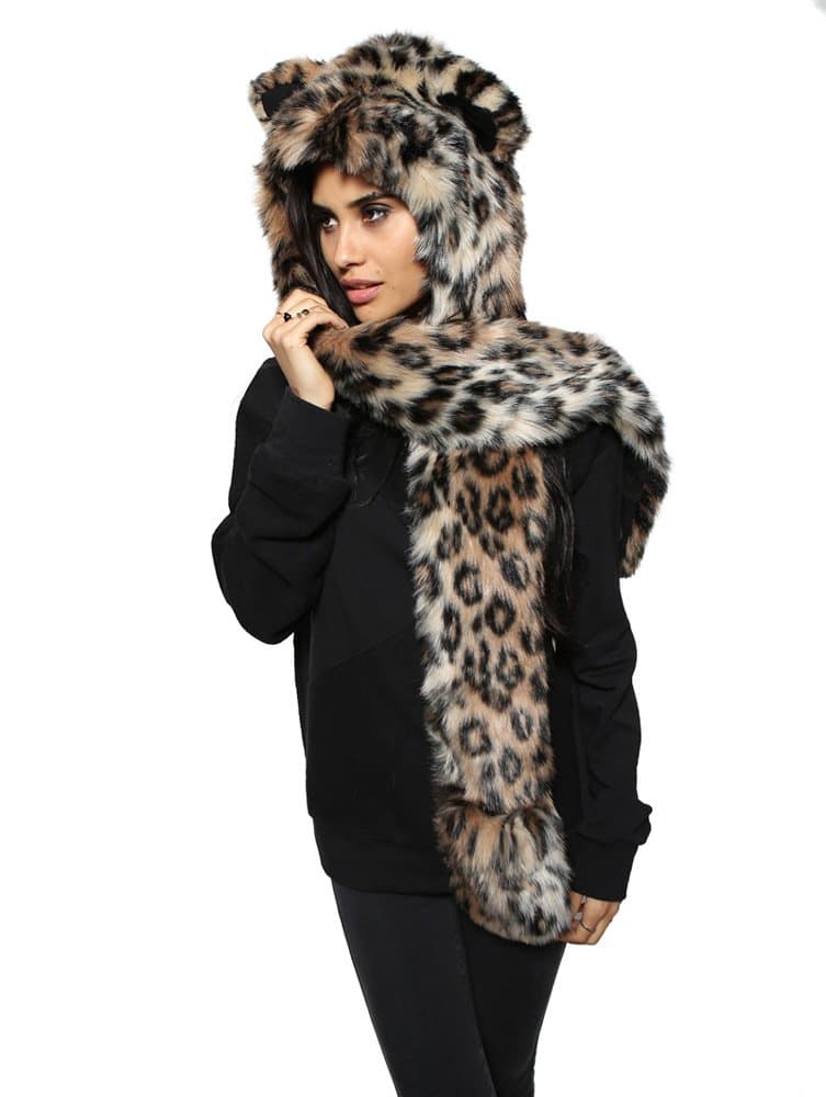 SpiritHoods Authentic Leopard Brown/Black