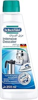 Dr. Beckmann Intensive Descaler for Iron, Kettles, Coffee Machine, 250ml | Removes Stubborn Limescale-With Active Power Formula-Works Faster-Effective-Easy to Use-For all Small Appliances
