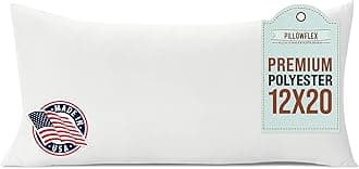 Pillowflex (30cm by 50cm ) - Premium Polyester Filled Pillow Form Insert - Machine Washable 30cm x 50cm Made In USA