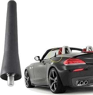 2.5 Inch Stubby Antenna Mast Compatible with 1998-2019 Mini Cooper/Countryman BMW Z3/Z4/128i VW Polo/Golf AM/FM Radio Antenna Car Wash Proof