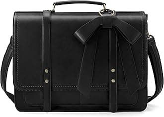 Women Briefcase PU Leather Laptop Bag Large Shoulder College Satchel Bagfit 15.6" Laptop