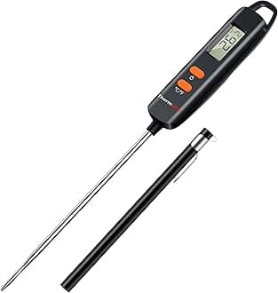 ThermoPro TP516 Digital Meat Thermometers with Probe Tip Cover Instant Read Food Thermometer Cooking Thermometer Perfect for Cooking BBQ Sugar Jam Kitchen with 12cm Temperature Probe